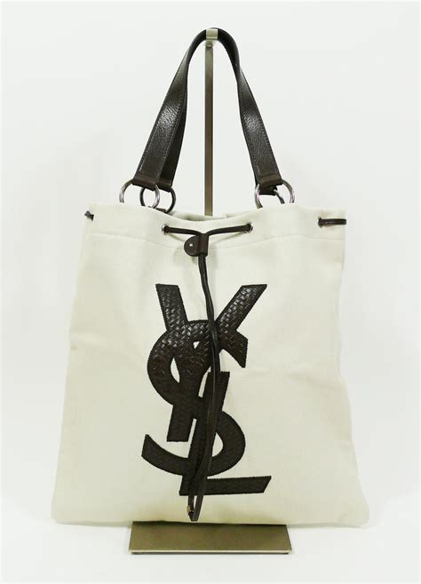 ysl canvas tote bag|ysl shopping bag tote.